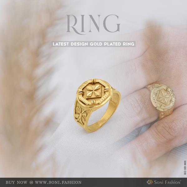 Latest Design Gold Plated Ring for Men - Style B660