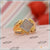 1 Gram Gold Forming Square with Diamond Artisanal Design Ring for Men - Style A724