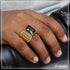 Green Stone with Diamond Glittering Design Ring - Style A756