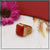 Red Stone With Diamond Delicate Design Gold Plated Ring For Men - Style A758