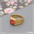 Red Stone Distinctive Design Best Quality Gold Plated Ring for Men - Style B604