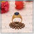 Owal Shape Blue Stone With Diamond Funky Design Gold Plated Ring For Men - Style A853