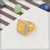 Om With Yellow Stone Amazing Design Gold Plated Ring for Men - Style B569