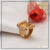Yellow Stone with Diamond Best Quality Elegant Design Gold Plated Ring - Style A995