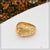 1 Gram Gold Forming Lion Face Delicate Design Gold Plated Ring for Men - Style A026
