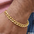 Ring Into Ring Sophisticated Design Gold Plated Bracelet for Men - Style D047