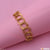 Ring into Ring Linked Etched Design High-Quality Gold Plated Bracelet - Style B311