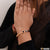 Roman Number With Diamond Gorgeous Design Rose Gold Bracelet - Style Lbra098