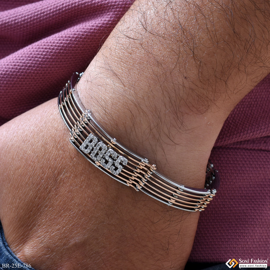 Rose Gold Silver Boss Popular Bracelet for Men - Style E786