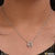 Round with Diamond Chic Design Silver Color Necklace for Lady & Girls - Style LNKA044