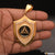 Royal Glamorous Triangle Logo In Black With Texture Background In Gold Plated Pendant - Style A613