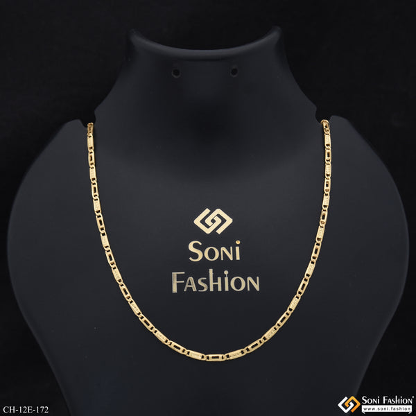 Slim Design Gold Plated Nawabi Chain for Men - Style E172