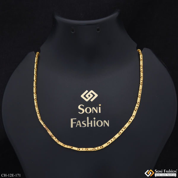 Slim Design Gold Plated Nawabi Chain for Men - Style E171