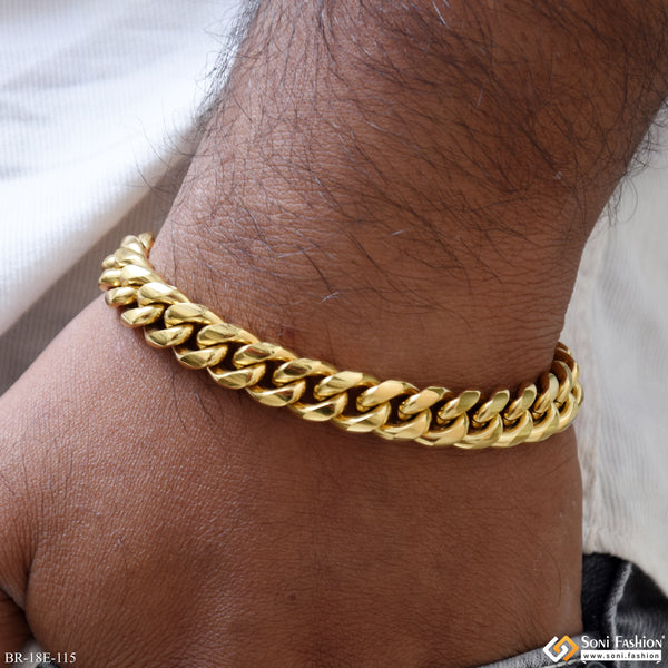 Stainless Steel Cuban Link Bracelet for Men - Style E115