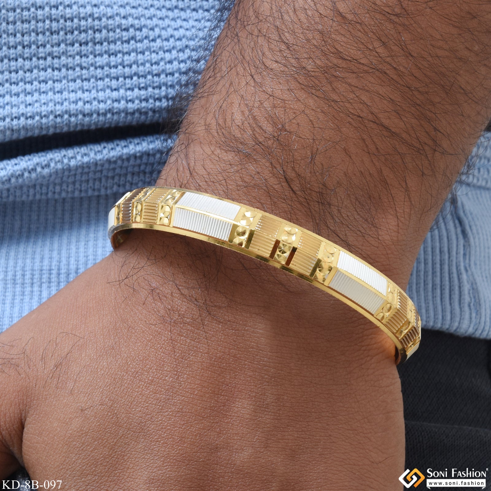 Stunning Design Superior Quality Gold Plated Punjabi Kada for Men - St ...