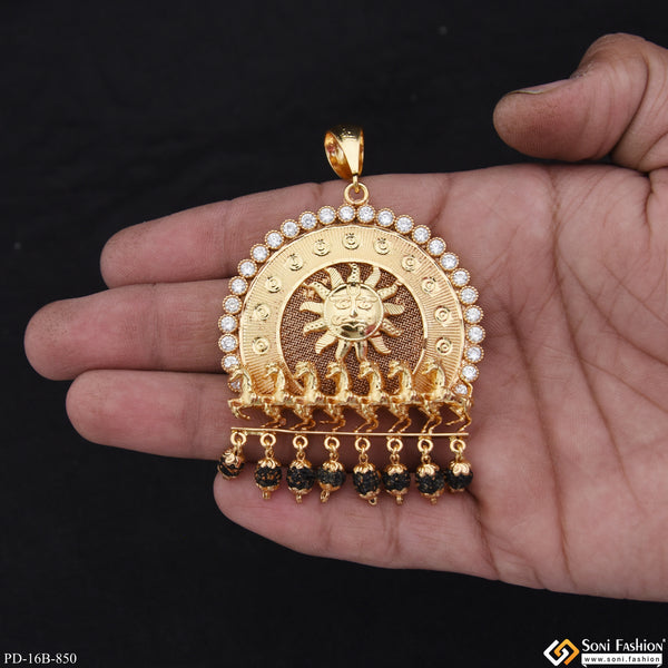 Sun Trending Design Gold Plated Pendant for Men - Style B850