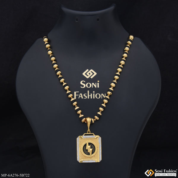 Thunder Fabulous Design Pendant with Rudraksha Mala for Men (MP-A276-B722)