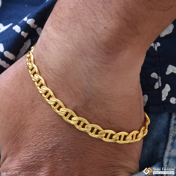 Trending Design Gold Plated Link Bracelet for Men - Style E078