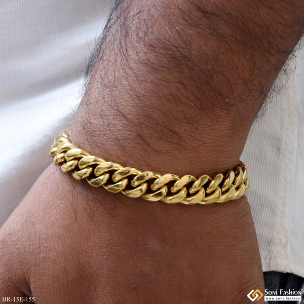 Trending Design Stainless Steel Cuban Link Bracelet for Men - Style E155