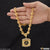 Triangle Latest Design Gold Plated Chain Pendant Combo for Men (CP-A620-A609)