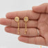 Unique Design with Diamond Fashionable Gold Plated Earrings for Ladies - Style A044