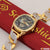 1 Gram Gold Plated with Diamond Glittering Design Watch for Men - Style A030