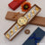1 Gram Gold Plated with Diamond Glamorous Design Watch for Men - Style A038