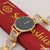 1 Gram Gold Plated with Diamond Fashionable Design Watch for Men - Style A039