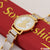 1 Gram Gold Plated with Diamond Glamorous Design Watch for Men - Style A045
