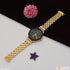 1 Gram Gold Plated with Diamond Antique Design Watch for Men - Style A073