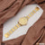 1 Gram Gold Plated with Diamond Glamorous Design Watch for Men - Style A081