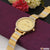 1 Gram Gold Plated with Diamond Glamorous Design Watch for Men - Style A081