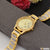 1 Gram Gold Plated with Diamond Latest Design Watch for Ladies - Style A087