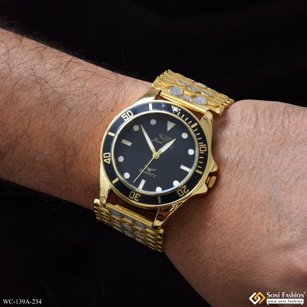 1 Gram Gold Plated Amazing Design Watch for Men - Style A234