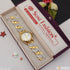 1 Gram Gold Plated with Diamond Extraordinary Design Watch for Men - Style A068