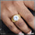 White Stone Cool Design Superior Quality Gold Plated Ring for Men - Style B605