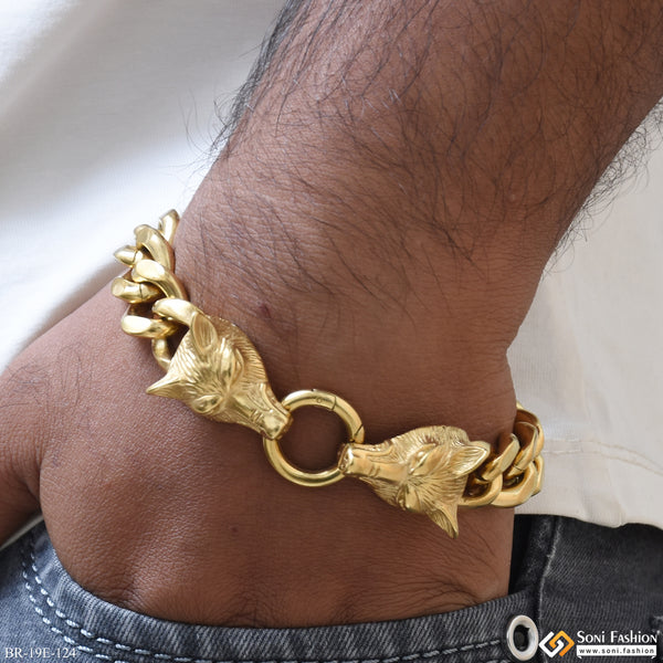 Wolf Face Excellent Design Stainless Steel Bracelet for Men - Style E124