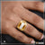 Yellow Stone with Diamond Popular Design Gold Plated Ring for Men - Style B567