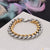 Gold and silver stainless steel bracelet - Artisanal Design B329