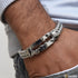 Attention-Getting Design High Quality Silver Color Bracelet for Men - Style C297