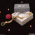 High quality golden bracelet with red ball and gold chain in box