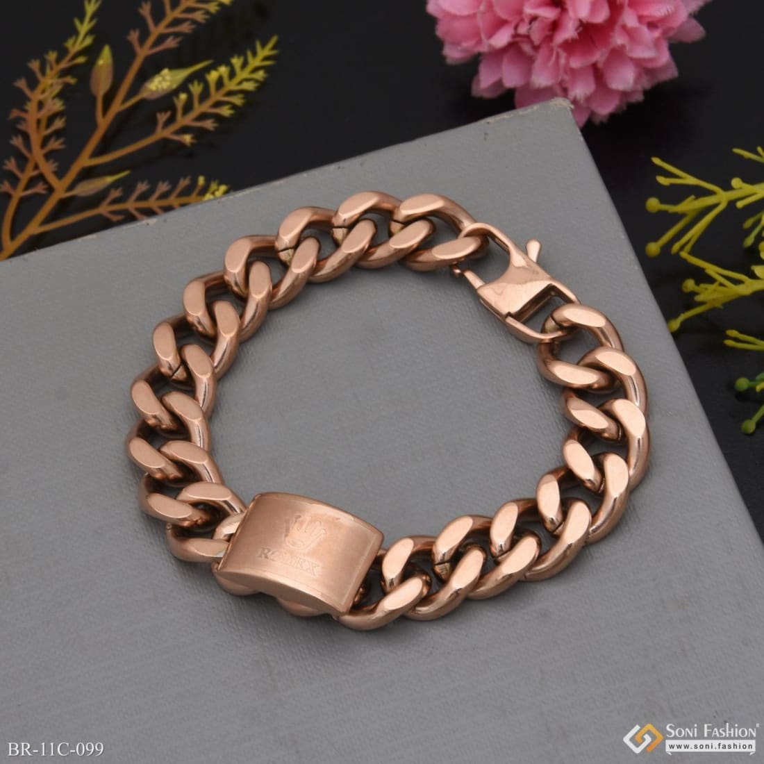 Pink Gold Bracelet - Date & Time
