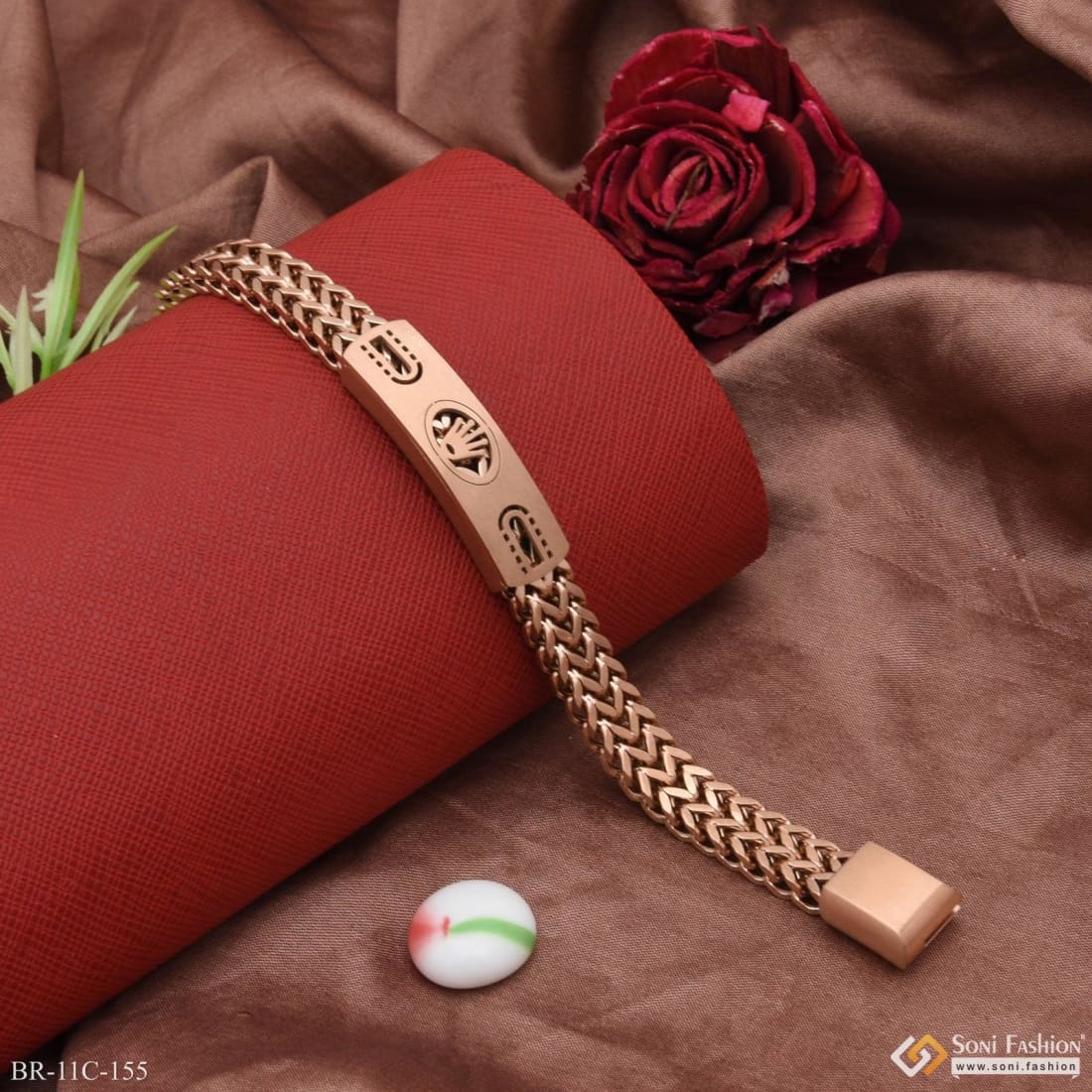 Rose Gold White Bead Bracelet – Unigem