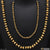 Black sophisticated design gold plated rudraksha mala for