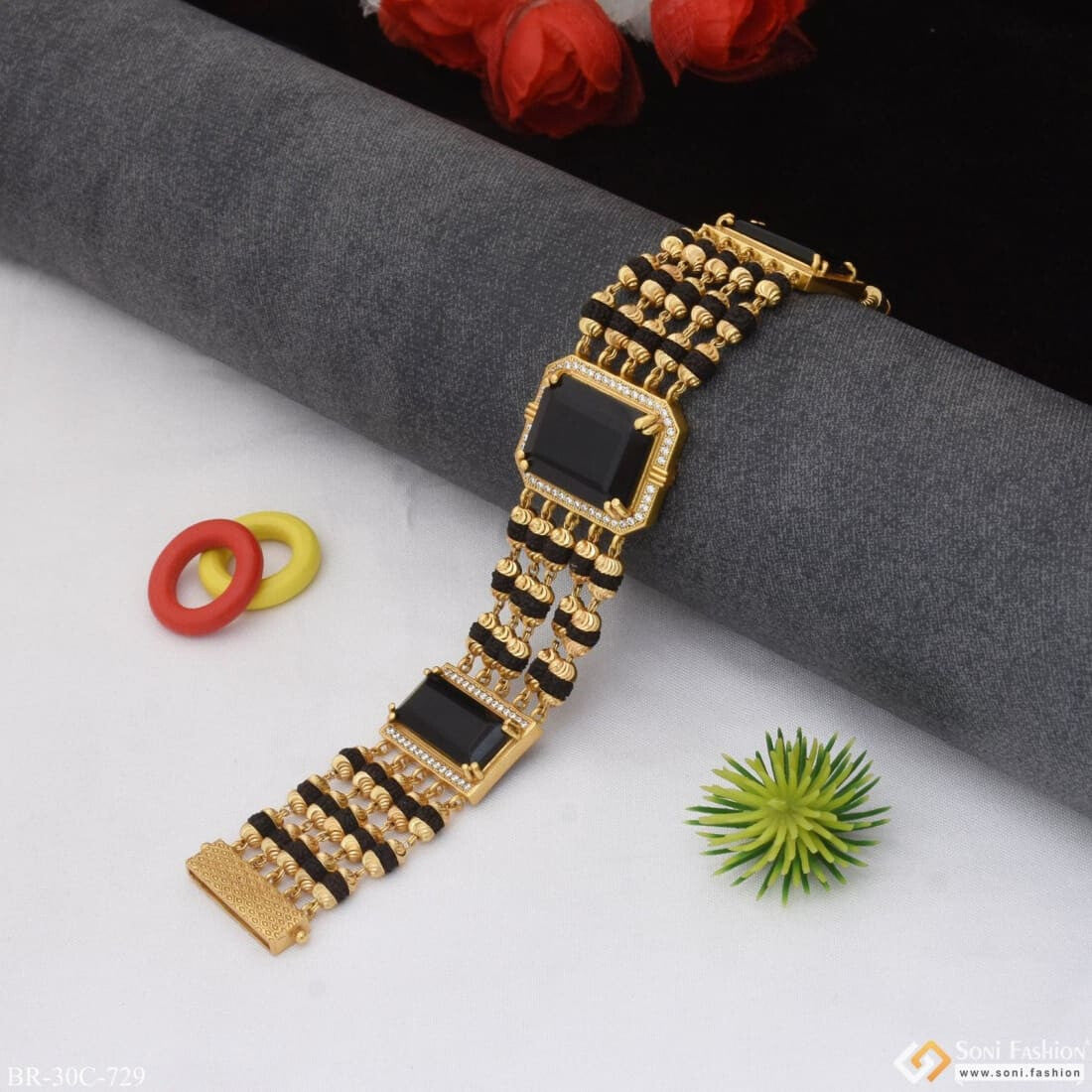 Black Ceramic with Rose Gold Diamond Bracelet-01 for Men RJ-BR-060 –  Rudraksh Art Jewellery