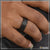 Black superior quality hand-crafted design ceramic ring for