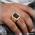 Blue Stone With Diamond Artisanal Design Gold Plated Ring