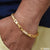 Brilliant design with diamond fabulous gold plated bracelet
