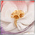 Gold Plated Flower Design Ring - Brilliant Diamond Style LRG-129