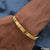 Man wearing gold bracelet from Chokdi Antique Design Gold Silver & Rose Gold Stainless Steel Kada - Style A892